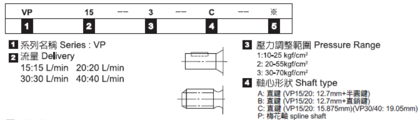 VP-40-2-A-5 TAICIN Hydraulic Variable Vane Pump
